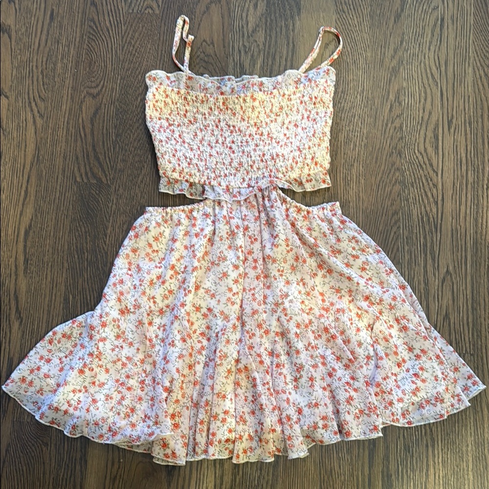 Floral print dress women sz small